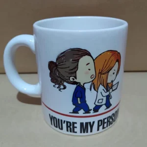 taza de cerámica personalizada con grey's anatomy