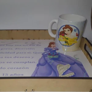 taza ce cerámica blanca personalizada de disney