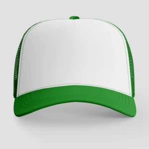 Gorra trucker verde y blanca personalizada